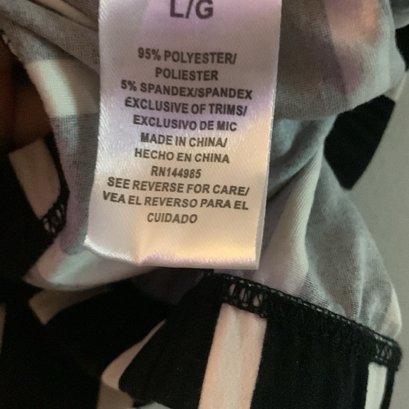 Black and White Striped Flare pants LA gypsy size large - Picture 2 of 4